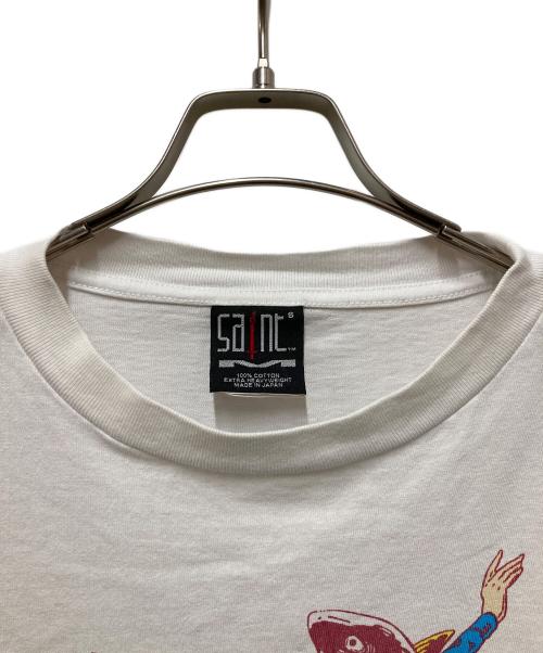 SAINT MICHAEL（セントマイケル）SAINT MICHAEL (セントマイケル) A BATHING APE (ア ベイシング エイプ) 猿人戦隊セイントエイプTシャツ ホワイト サイズ:Sの古着・服飾アイテム