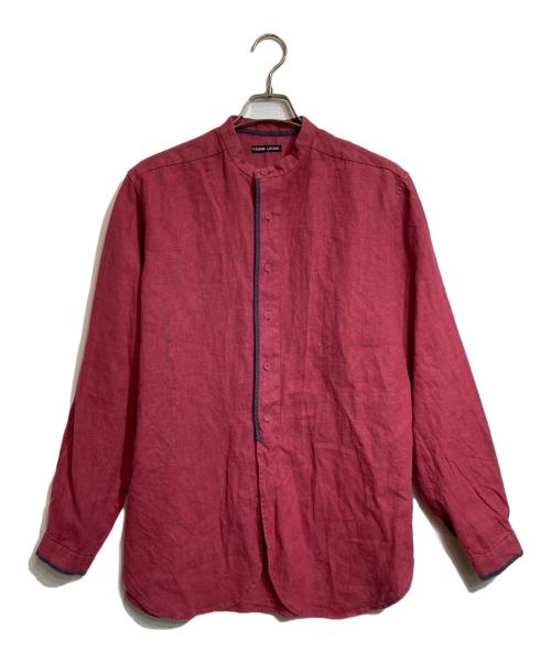 FRANK LEDER（フランクリーダー）FRANK LEDER (フランクリーダー) リネンバンドカラーシャツ レッド サイズ:5の古着・服飾アイテム