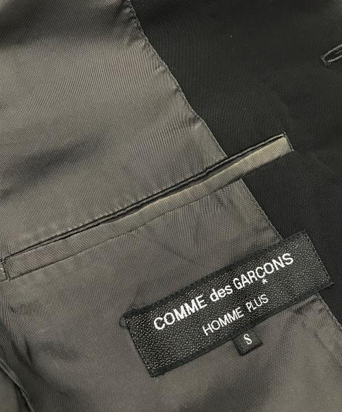 COMME des GARCONS HOMME PLUS（コムデギャルソンオムプリュス）COMME des GARCONS HOMME PLUS (コムデギャルソンオムプリュス) ウールギャバサイド切替3Bジャケット ブラック サイズ:Sの古着・服飾アイテム