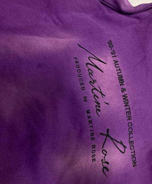 MARTINE ROSE（マーティン・ローズ）MARTINE ROSE (マーティン・ローズ) 90-91AWバック刺繍パーカー パープル サイズ:Mの古着・服飾アイテム