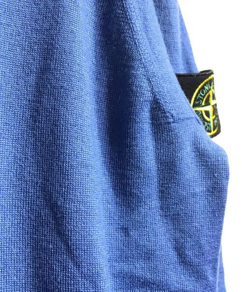 STONE ISLAND（ストーンアイランド）STONE ISLAND (ストーンアイランド) ワッペンクルーネックニット ブルー サイズ:Mの古着・服飾アイテム