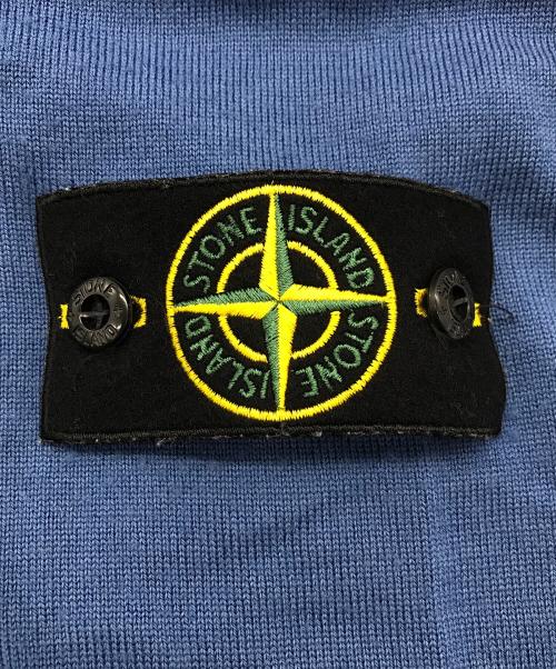 STONE ISLAND（ストーンアイランド）STONE ISLAND (ストーンアイランド) ワッペンクルーネックニット ブルー サイズ:Mの古着・服飾アイテム