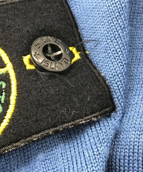 STONE ISLAND（ストーンアイランド）STONE ISLAND (ストーンアイランド) ワッペンクルーネックニット ブルー サイズ:Mの古着・服飾アイテム