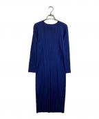 PLEATS PLEASEプリーツプリーズ）の古着「プリーツワンピース」｜ネイビー
