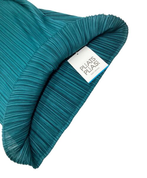 PLEATS PLEASE（プリーツプリーズ）PLEATS PLEASE (プリーツプリーズ) ハイネックプリーツカットソー グリーン サイズ:3の古着・服飾アイテム