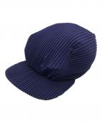 PLEATS PLEASEプリーツプリーズ）の古着「プリーツキャップキャップ」｜ネイビー