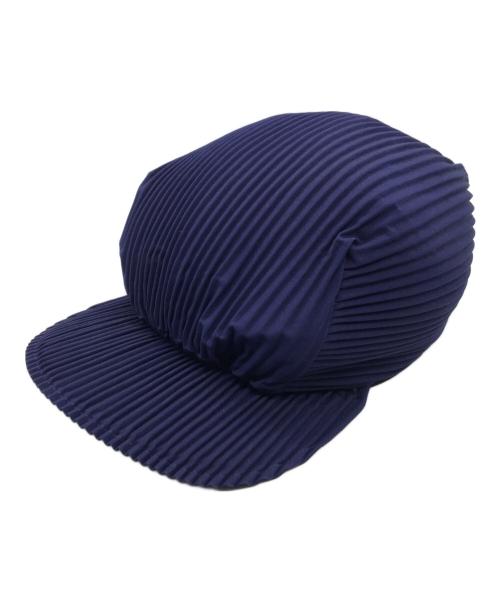 PLEATS PLEASE（プリーツプリーズ）PLEATS PLEASE (プリーツプリーズ) プリーツキャップキャップ ネイビーの古着・服飾アイテム