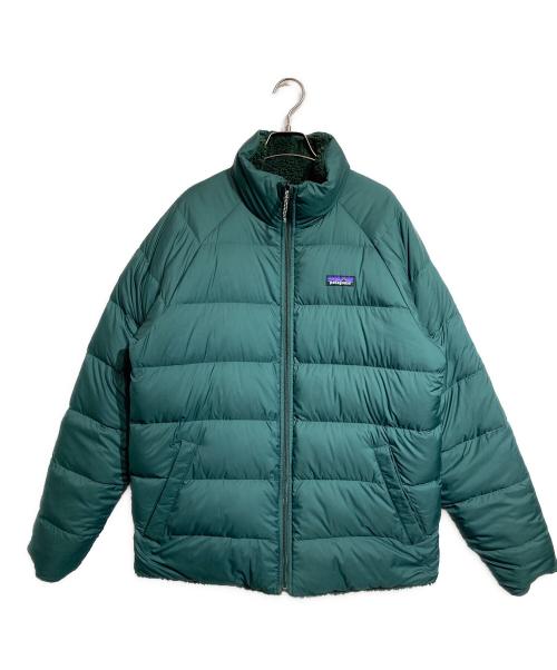 Patagonia（パタゴニア）Patagonia (パタゴニア) Reversible Silent Down Jacket グリーン×ブラウン サイズ:なしの古着・服飾アイテム