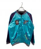 墓場の画廊ハカバノガロウ）の古着「リバーシブルスカジャン」｜ブルー×ブラック