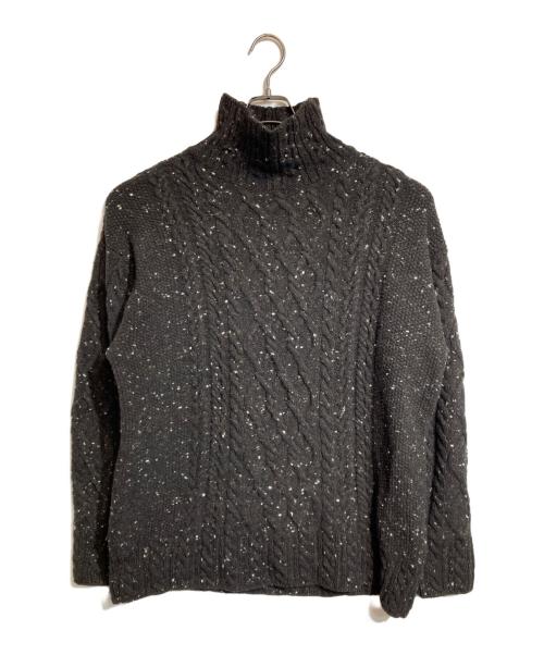 AURALEE（オーラリー）AURALEE (オーラリー) Wool Baby Alpaca Nepped Cable Knit Turtle Neck P/O ブラウン サイズ:４の古着・服飾アイテム