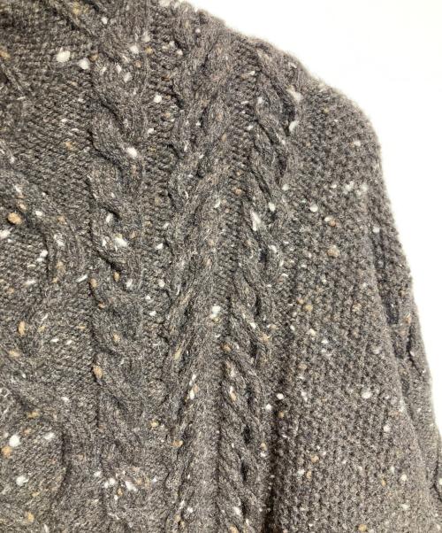 AURALEE（オーラリー）AURALEE (オーラリー) Wool Baby Alpaca Nepped Cable Knit Turtle Neck P/O ブラウン サイズ:４の古着・服飾アイテム