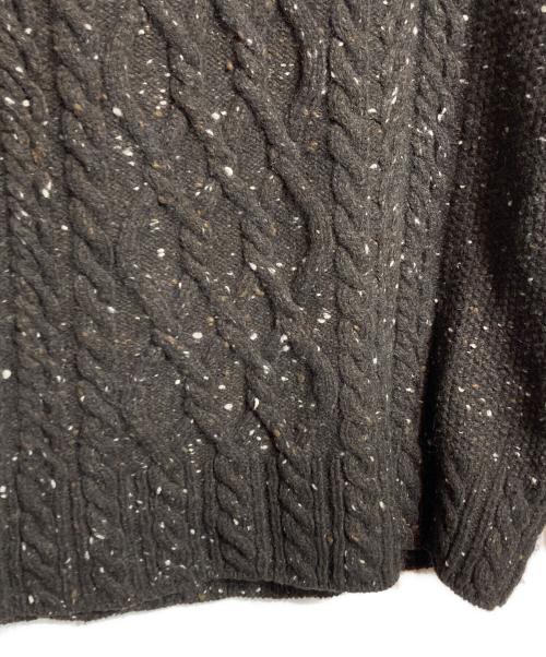 AURALEE（オーラリー）AURALEE (オーラリー) Wool Baby Alpaca Nepped Cable Knit Turtle Neck P/O ブラウン サイズ:４の古着・服飾アイテム