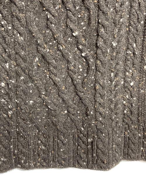 AURALEE（オーラリー）AURALEE (オーラリー) Wool Baby Alpaca Nepped Cable Knit Turtle Neck P/O ブラウン サイズ:４の古着・服飾アイテム