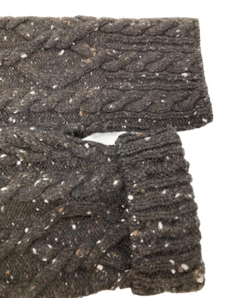 AURALEE（オーラリー）AURALEE (オーラリー) Wool Baby Alpaca Nepped Cable Knit Turtle Neck P/O ブラウン サイズ:４の古着・服飾アイテム