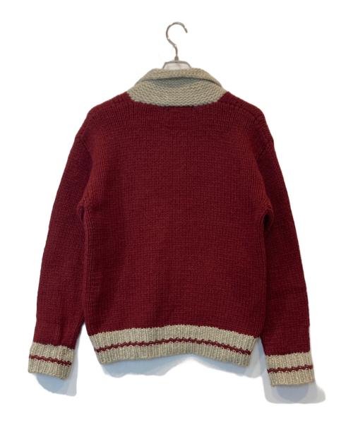 CHAPS（チャップス）CHAPS (チャップス) カウチンニットジャケット レッド サイズ:Lの古着・服飾アイテム