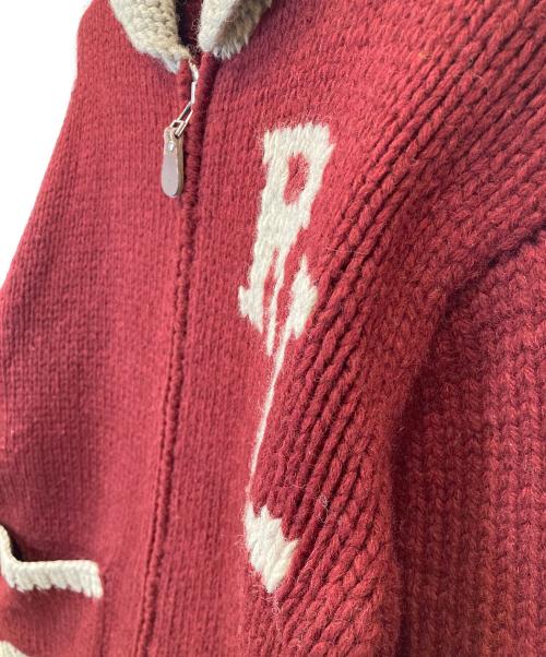 CHAPS（チャップス）CHAPS (チャップス) カウチンニットジャケット レッド サイズ:Lの古着・服飾アイテム