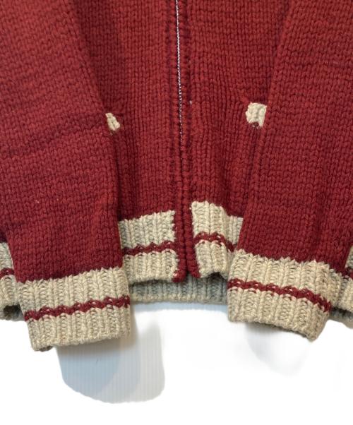 CHAPS（チャップス）CHAPS (チャップス) カウチンニットジャケット レッド サイズ:Lの古着・服飾アイテム