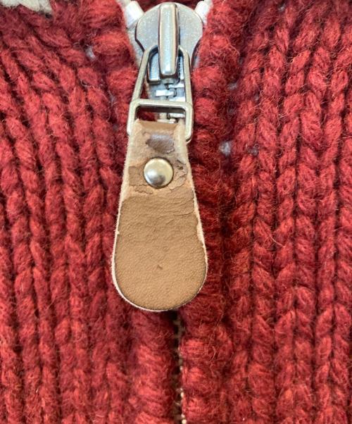 CHAPS（チャップス）CHAPS (チャップス) カウチンニットジャケット レッド サイズ:Lの古着・服飾アイテム