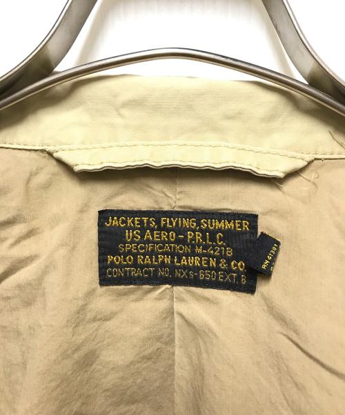 POLO RALPH LAUREN（ポロ・ラルフローレン）POLO RALPH LAUREN (ポロ・ラルフローレン) SUMMER Flying Jacket ベージュ サイズ:Ｌの古着・服飾アイテム