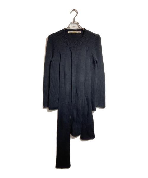 COMME des GARCONS（コムデギャルソン）COMME des GARCONS (コムデギャルソン) 編みこみデザインニット ブラック サイズ:Sの古着・服飾アイテム