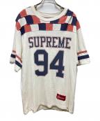 SUPREMEシュプリーム）の古着「Patchwork Yoke Football Top」｜ホワイト×レッド