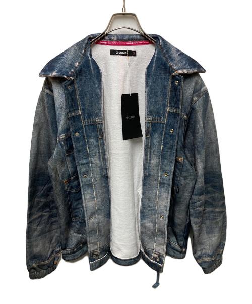 CUNE（キューン）CUNE (キューン) ジージャンプリントのスウェットコーチジャケット ブルー サイズ:3の古着・服飾アイテム