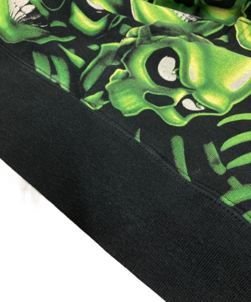 SUPREME（シュプリーム）SUPREME (シュプリーム) Skull Pile Hooded Sweatshirt ブラック×グリーン サイズ:Largeの古着・服飾アイテム