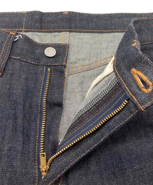 KOJIMA GENES（コジマジーンズ）KOJIMA GENES (コジマジーンズ) ストライプ切替デニムパンツ インディゴ×ネイビー サイズ:32の古着・服飾アイテム