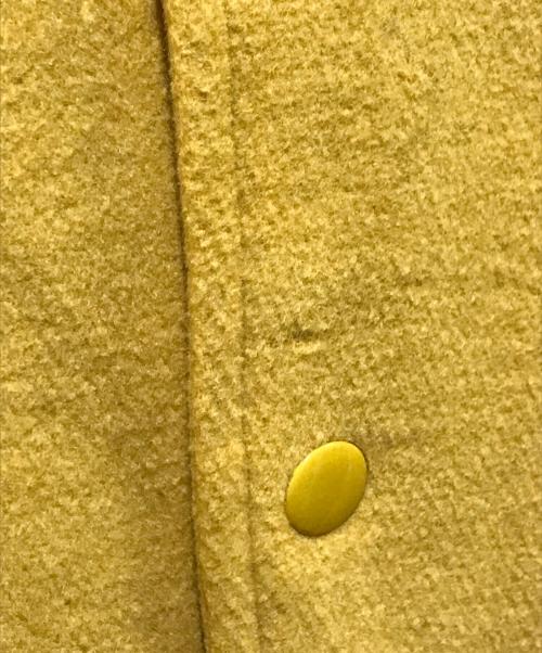 GOLF WANG（ゴルフワン）GOLF WANG (ゴルフワン) 袖レザー切替スタジャン イエロー×ベージュ サイズ:Lの古着・服飾アイテム