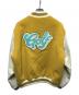GOLF WANG (ゴルフワン) 袖レザー切替スタジャン イエロー×ベージュ サイズ:L：20000円
