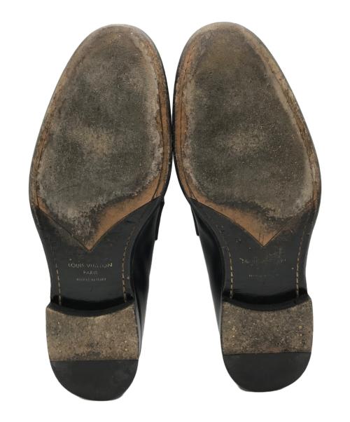 LOUIS VUITTON（ルイ ヴィトン）LOUIS VUITTON (ルイ ヴィトン) モノグラムプリントローファー ブラック サイズ:7の古着・服飾アイテム