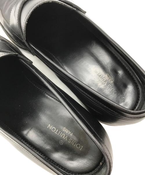 LOUIS VUITTON（ルイ ヴィトン）LOUIS VUITTON (ルイ ヴィトン) モノグラムプリントローファー ブラック サイズ:7の古着・服飾アイテム