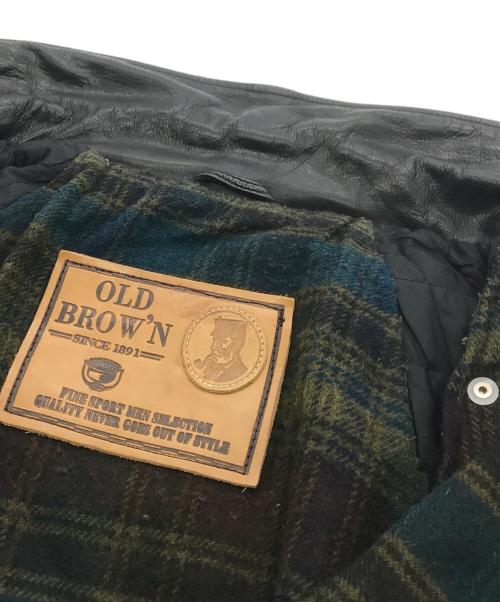 OLD BROW'N（オールドブラウン）OLD BROW'N (オールドブラウン) ファイヤーマンレザージャケット ブラック サイズ:54の古着・服飾アイテム