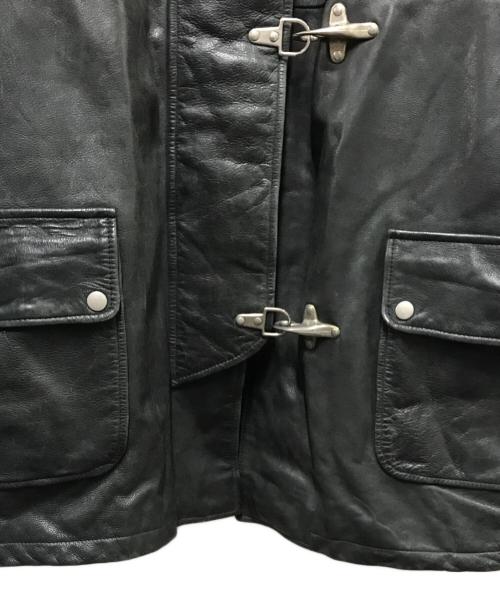 OLD BROW'N（オールドブラウン）OLD BROW'N (オールドブラウン) ファイヤーマンレザージャケット ブラック サイズ:54の古着・服飾アイテム