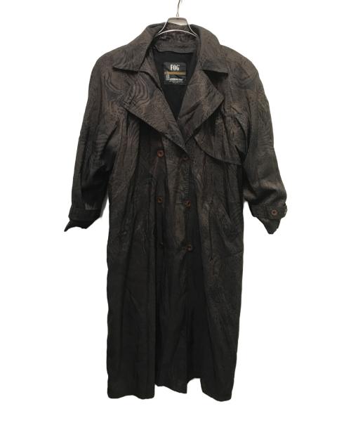 london fog（ロンドンフォグ）london fog (ロンドンフォグ) レオパードプリントトレンチコート ブラウン サイズ:14の古着・服飾アイテム