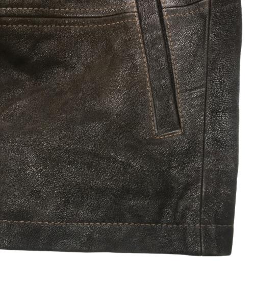 Eddie Bauer（エディーバウアー）Eddie Bauer (エディーバウアー) ラムレザーコート ブラウン サイズ:XLの古着・服飾アイテム