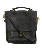 COACHコーチ）の古着「ターンロックショルダーバッグ」｜ブラック