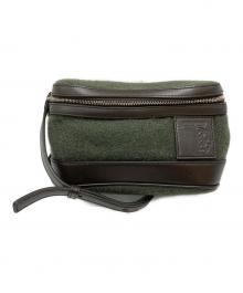 TOD'S（トッズ）の古着「Tモノグラムウール2WAYショルダーバッグ」｜グリーン