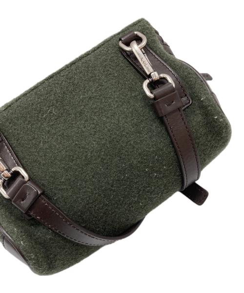 TOD'S（トッズ）TOD'S (トッズ) Tモノグラムウール2WAYショルダーバッグ グリーンの古着・服飾アイテム