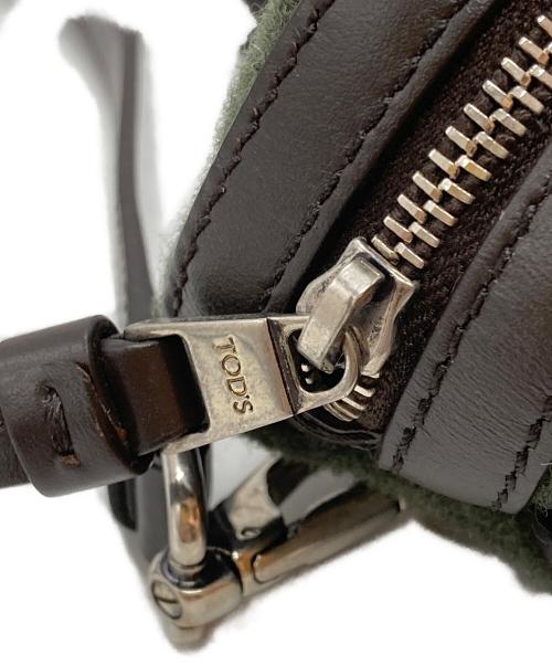 TOD'S（トッズ）TOD'S (トッズ) Tモノグラムウール2WAYショルダーバッグ グリーンの古着・服飾アイテム