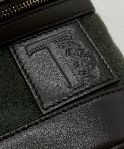 TOD'S（トッズ）TOD'S (トッズ) Tモノグラムウール2WAYショルダーバッグ グリーンの古着・服飾アイテム