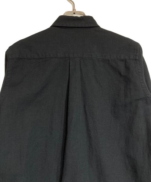 BLACK COMME des GARCONS（ブラックコムデギャルソン）BLACK COMME des GARCONS (ブラック コムデギャルソン) 脱色ギンガムチェックシャツ ブラック×グレー サイズ:Sの古着・服飾アイテム