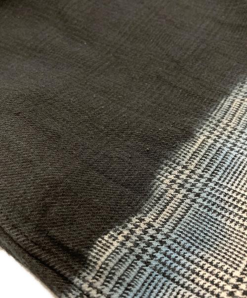 BLACK COMME des GARCONS（ブラックコムデギャルソン）BLACK COMME des GARCONS (ブラック コムデギャルソン) 脱色ギンガムチェックシャツ ブラック×グレー サイズ:Sの古着・服飾アイテム