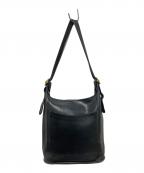 COACHコーチ）の古着「レザーワンショルダーバッグ」｜ブラック