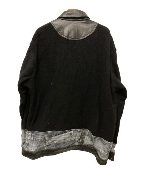 ZARA（ザラ）ZARA (ザラ) ANDERSSON BELL (アンダーソンベル) ニットコンビレザージャケット X ブラック サイズ:Sの古着・服飾アイテム