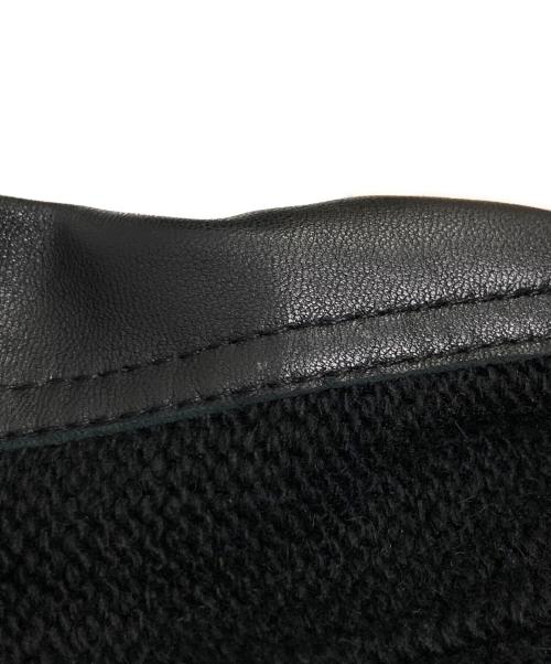 ZARA（ザラ）ZARA (ザラ) ANDERSSON BELL (アンダーソンベル) ニットコンビレザージャケット X ブラック サイズ:Sの古着・服飾アイテム