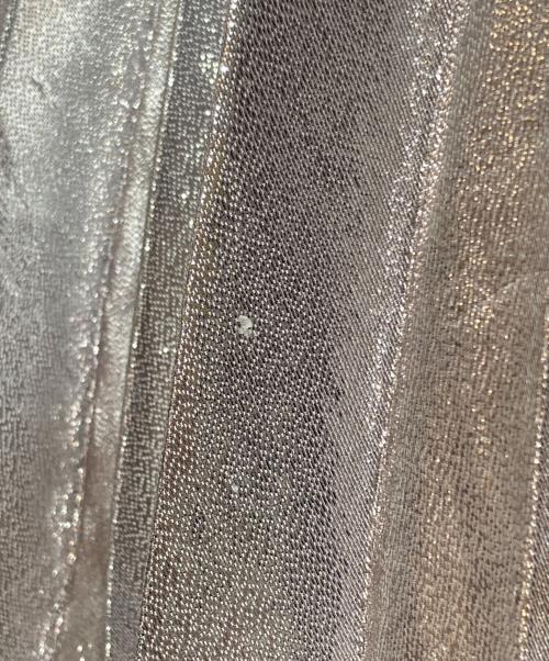 UN3D.（アンスリード）UN3D. (アンスリード) コーティングプリーツロングスカート シルバー サイズ:36の古着・服飾アイテム