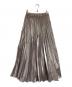 UN3D.（アンスリード）の古着「コーティングプリーツロングスカート」｜シルバー