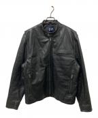 GAPギャップ）の古着「シングルレザージャケット」｜ブラック