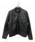 GAP（ギャップ）の古着「シングルレザージャケット」｜ブラック